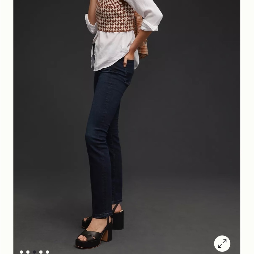 AG Adriano Goldsmith Stevie The Mid-Rise Slim Straight Dark Blue Jeans Size 26